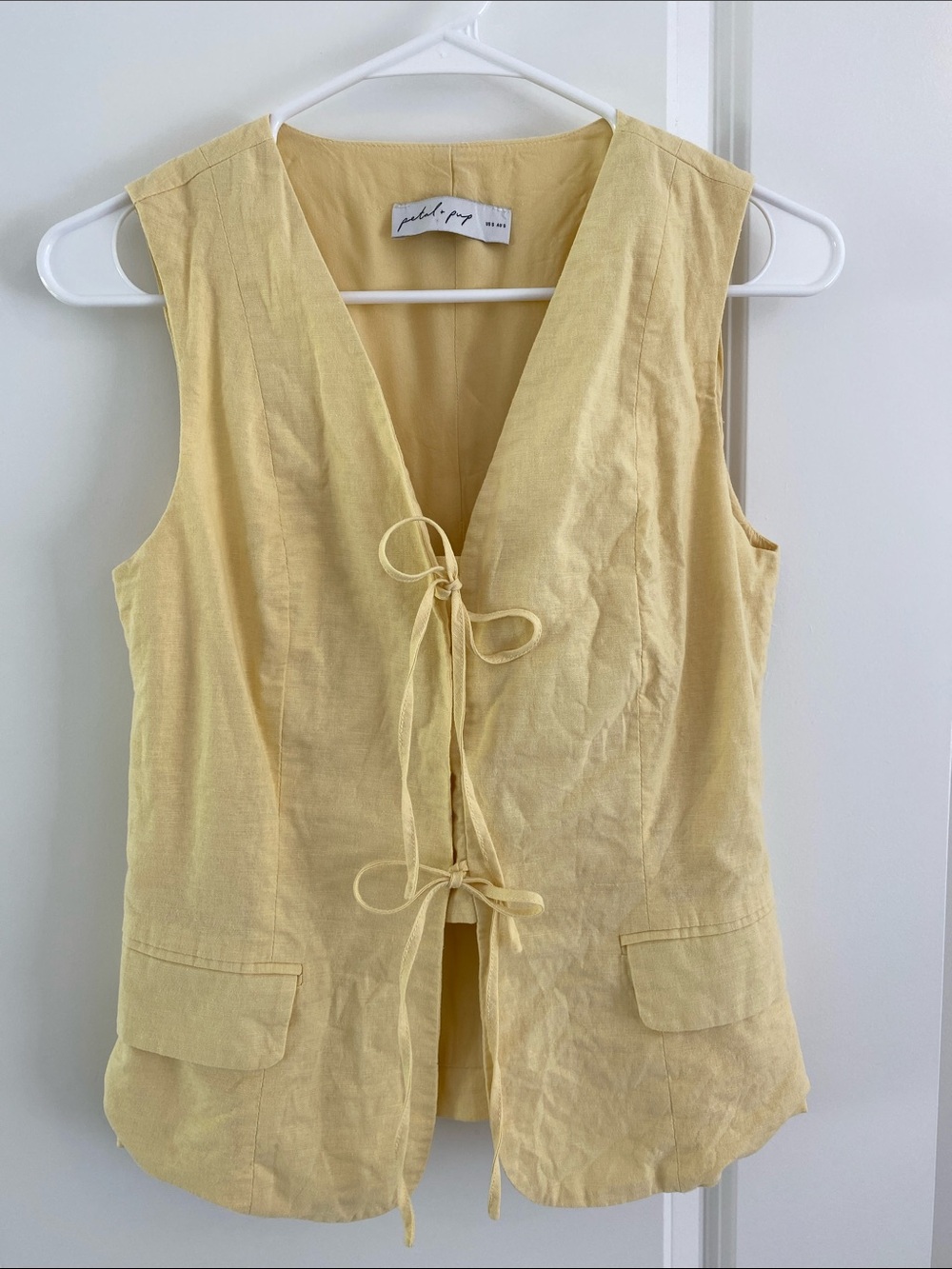 Petal & Pup Yellow Vest size small